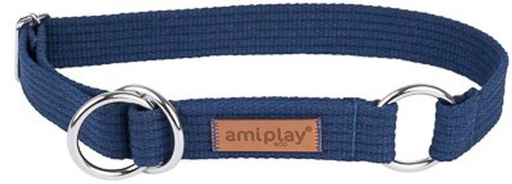Нашийник напівзатискний Amiplay Cotton L Темно-синій (5907563234055) - зображення 1