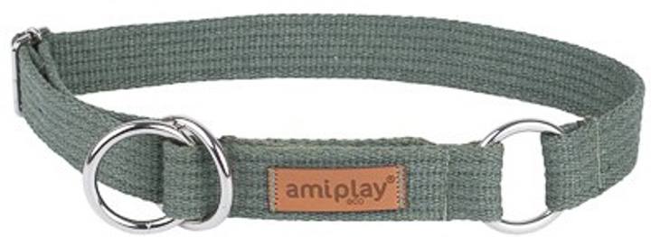 Obroża półzaciskowa Amiplay Cotton L Khaki (5907563234062) - obraz 1