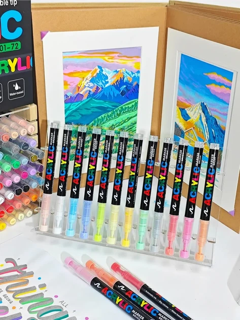 Набор маркеров GuangNa Acrylic Brush Marker GN.8101 | Акриловые художественные маркеры 288 шт с кисточковым наконечником (ab288) - Фото 5 Набор маркеров GuangNa Acrylic Brush Marker GN.8101 | Акриловые художественные маркеры 288 шт с кисточковым наконечником (ab288) - изображение 5
