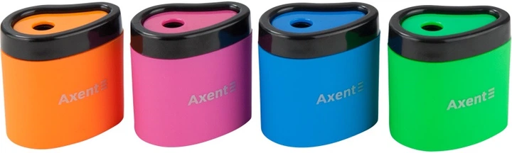 Набор точилок для карандашей Axent Neon soft с контейнером ассорти цветов х 12 шт (1158-A) - изображение 2