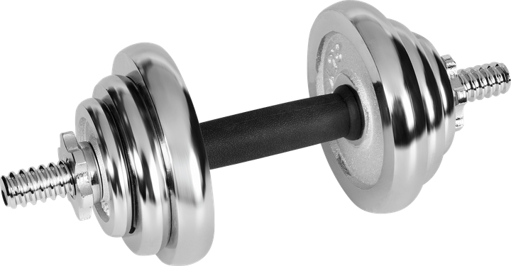 Hantle żeliwne chromowane Rebel Active regulowane w walizce z gryfem, zestaw 20 kg RBA-2326-20 (5901890122122) - obraz 3