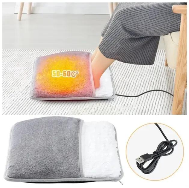 Грелка для ног Foot warmer AND XL-997 серая - Фото 4 Грелка для ног Foot warmer AND XL-997 серая - изображение 4