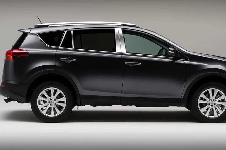 Молдинг дверных стоек (8 шт, нерж) для Toyota Rav 4 2013-2018 гг - изображение 2