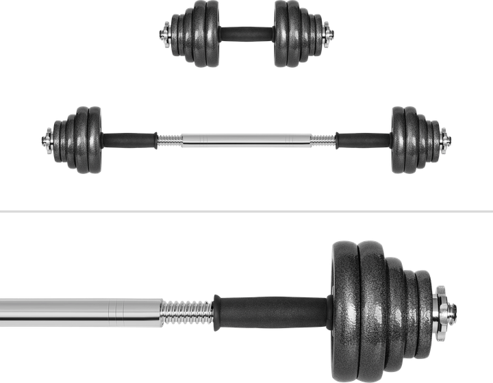 Hantle żeliwne Rebel Active regulowane w walizce z gryfem, zestaw 30 kg RBA-2327-30 (5901890122269) - obraz 4