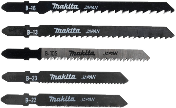 Набір полотен для електролобзика Makita B-10S, B-13, B-16, B-22, B-23 5 шт (0088381151740) - зображення 1