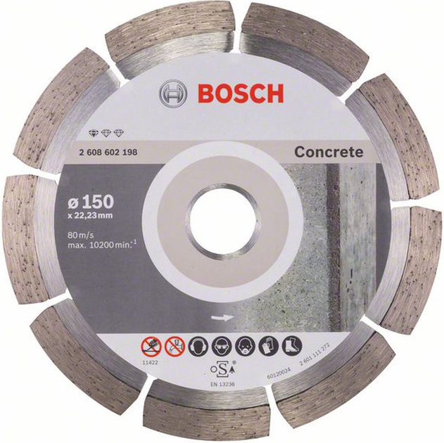 Алмазний диск Bosch Standard for Concrete 150 мм (2608602198) - зображення 1