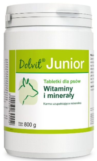 Kompleks witaminowo-mineralny Dolfos Dolvit Junior dla psów 800 g (5902232645552) - obraz 1