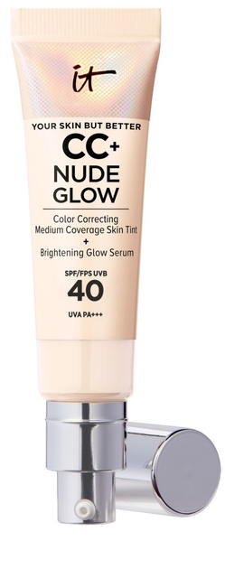 СС-крем It Cosmetics CC and Nude Glow Lightweight Foundation and Glow Serum with SPF 40 Fair 32 мл (3605972653321) (955555908898958) - Уцінка - зображення 1