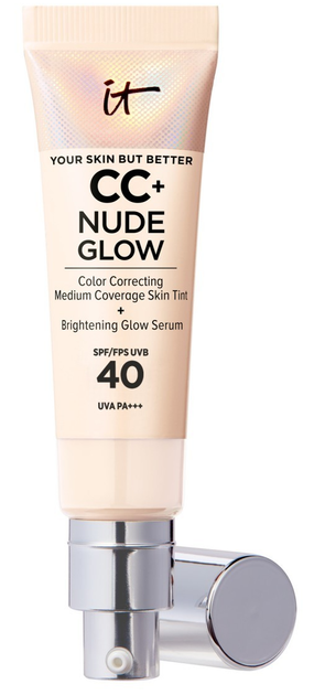 CC Krem It Cosmetics Nude Glow Your Skin But Better Medium Tan SPF 40 32 ml (3605972653567) (955555908935479) - Outlet - obraz 1