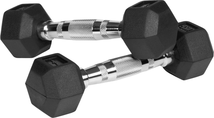 Гантелі чавунні Rebel Active гумовані HEX 2x1 кг RBA-2325-01 (5901890111737) - зображення 2