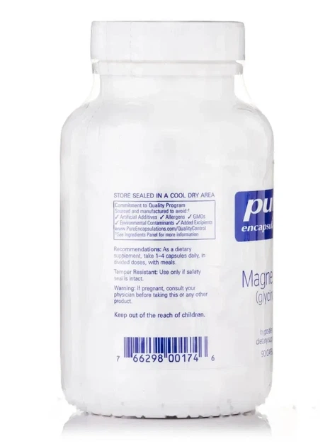 Магний Глицинат Pure Encapsulations (Magnesium Glycinate) 90 капсул - изображение 5