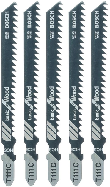 Набір полотен для електролобзика Bosch T 111 C 5 шт (3165140006811) - зображення 1