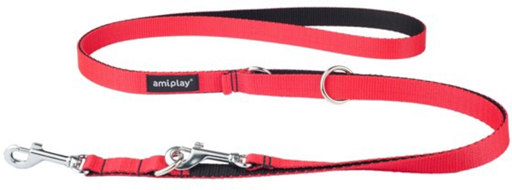 Регульований повідець Amiplay Twist 6 в 1 L 1-2 м Червоний (5907563242760) - зображення 1