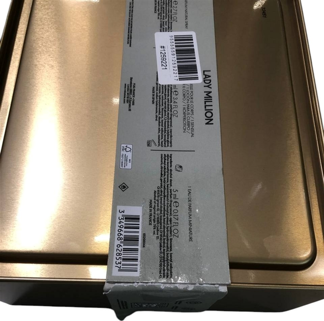 Набір для жінок Paco Rabanne Lady Million Парфумована вода 80 мл + Мініатюра Парфумована вода 5 мл + Лосьйон для тіла 100 мл (3349668628537) (955555912592217) - Уцінка - зображення 4
