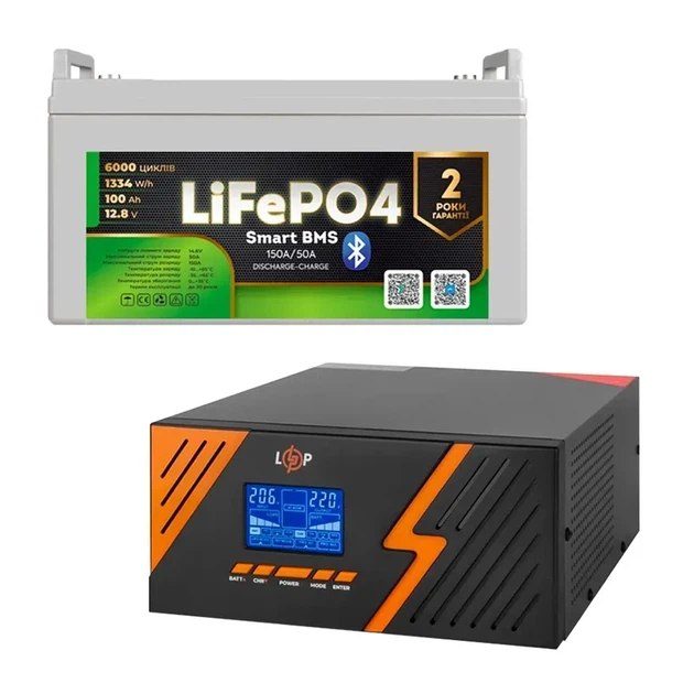Комплект резервного живлення ДБЖ + LIFEPO4 батарея (UPS B1500 + АКБ LiFePO4 1334Wh) - Фото 1 Комплект резервного живлення ДБЖ + LIFEPO4 батарея (UPS B1500 + АКБ LiFePO4 1334Wh) - зображення 1