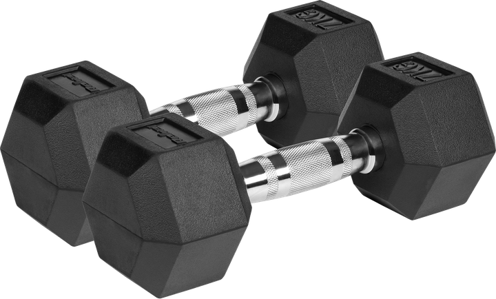 Hantle żeliwne Rebel Active gumowane HEX 2x7 kg RBA-2325-07 (5901890111850) - obraz 1