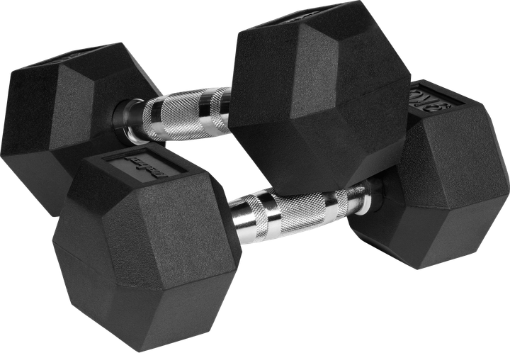 Hantle żeliwne Rebel Active gumowane HEX 2x9 kg RBA-2325-09 (5901890111874) - obraz 2