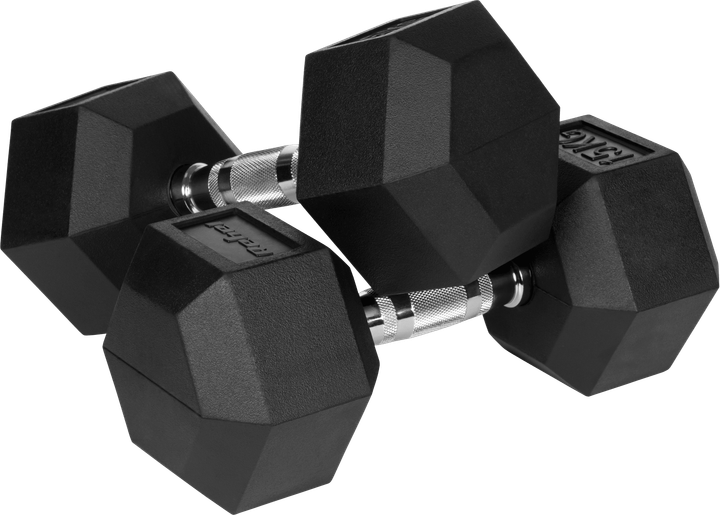 Hantle żeliwne Rebel Active gumowane HEX 2x15 kg RBA-2325-15 (5901890111935) - obraz 2