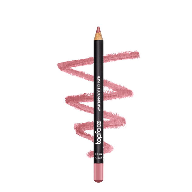 Карандаш для губ TopFace Waterproof Lipliner водостойкий PT613 № 108 Натуральный розовый - изображение 2