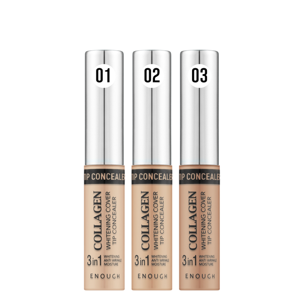 Консилер для лица Enough Collagen Whitening Cover Tip Concealer с коллагеном, 9 мл, 02 - изображение 2
