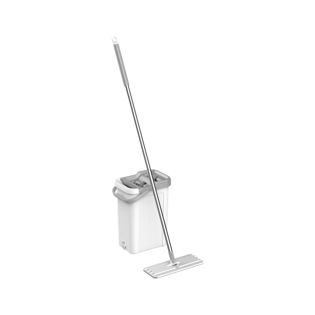 Mop czyszczący z dwukomorowym wiadrem Teesa New Clean R19 7.5 l + 2 nakładki z mikrofibry TSA0046 (5901890067492) - obraz 2