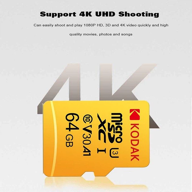 Карта памяти Kodak micro SD 64Gb U3 A1 class 10 - изображение 5