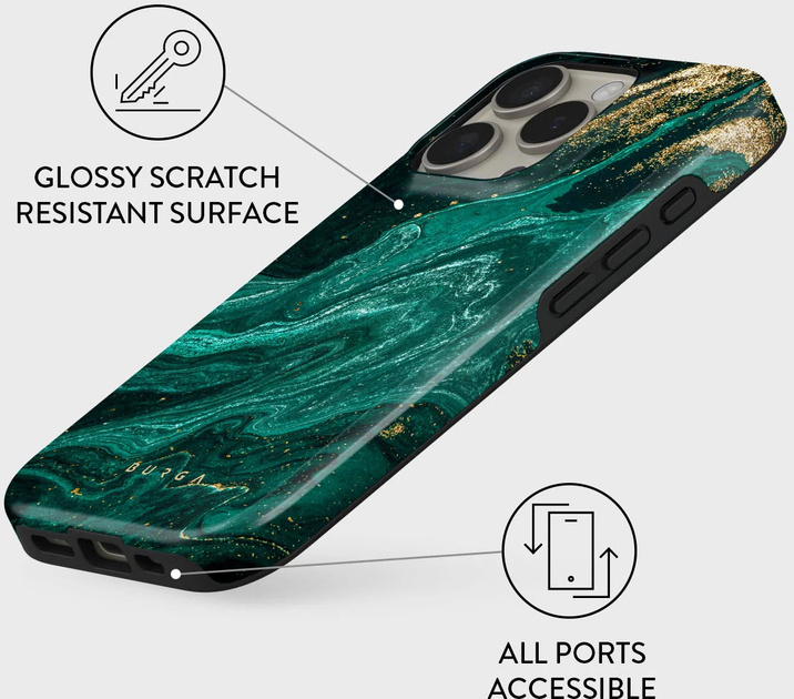 Панель Burga Emerald Pool Tough Magsafe Case для Apple iPhone 15 Pro (FA_04_IP15PRO_TH-MAGSAFE) - зображення 3