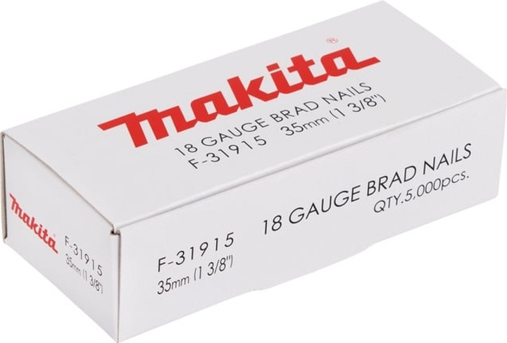 Цвяхи Makita F-31915 18GA 35 x 1.2 мм для цвяхозабивача 5000 шт. (88381292474) - зображення 3