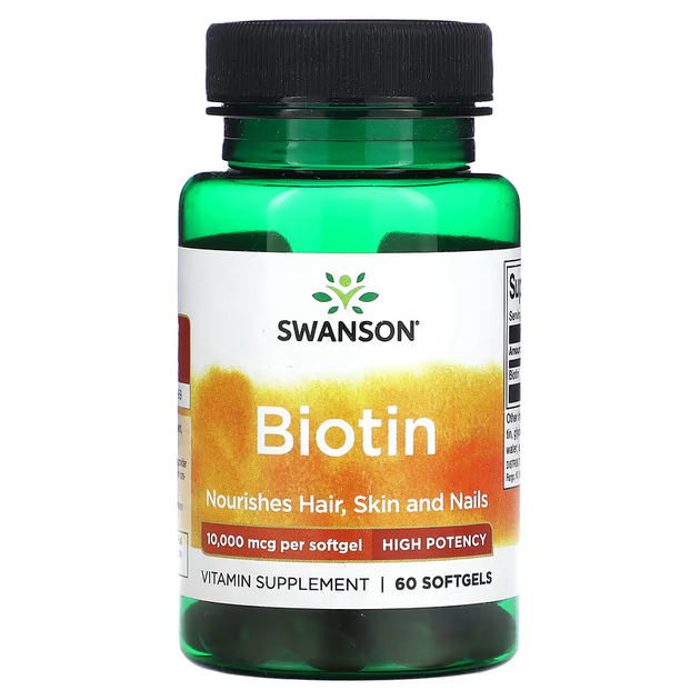 Біотин Високоактивний Biotin 10000 мкг - 60 софтгель - Фото 1 Біотин Високоактивний Biotin 10000 мкг - 60 софтгель - зображення 1