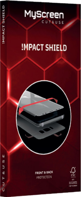 Folia ochronna MyScreen CUT&USE foil !MPACT SHIELD DRY 4.0 do smartfonu 6.5" 10 szt. (M CU FOL 6.5 !MPACT SHIELD DRY 4.0) - obraz 1