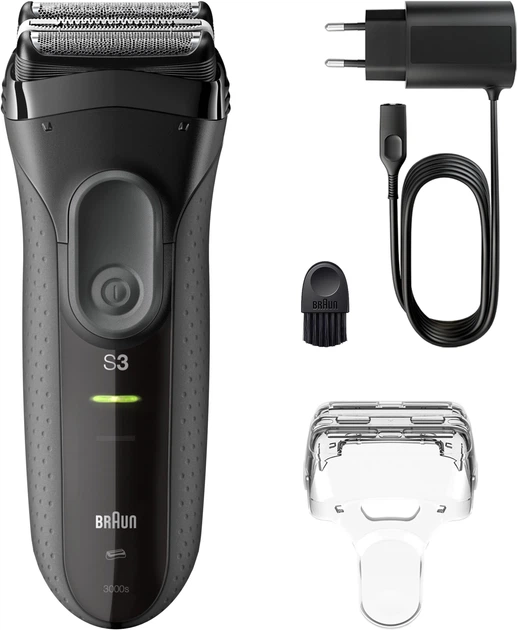 Golarka elektryczna Braun Series 3+ 3000S szara (8700216735896) - Zdjęcie 1 Golarka elektryczna Braun Series 3+ 3000S szara (8700216735896) - obraz 1