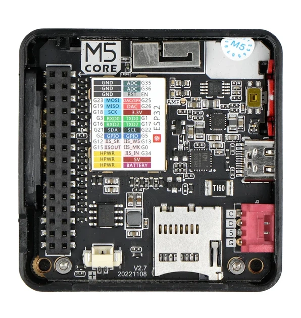 Модуль розробки Arduino ESP32 M5Stack Core Basic V2.7 (BotMSS-20531) - Фото 9 Модуль розробки Arduino ESP32 M5Stack Core Basic V2.7 (BotMSS-20531) - зображення 9