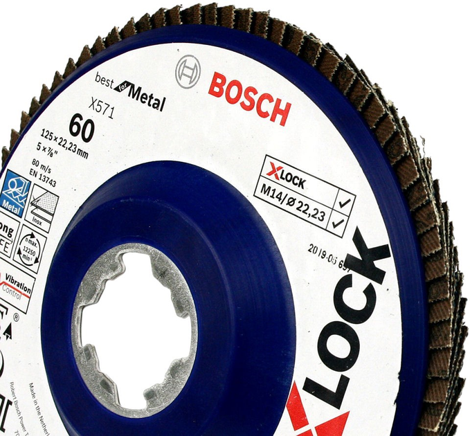 Tarcza listkowa Bosch X-Lock Best for Metal 125 mm 2608619210 (3165140960540) - obraz 3