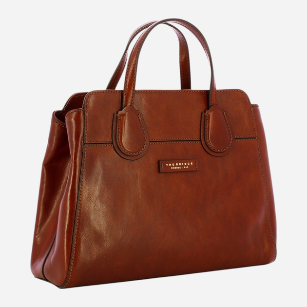 Torebka crossbody damska ze skóry naturalnej The Bridge Elettra 04155401 14 Brązowa (800070347026) - obraz 2
