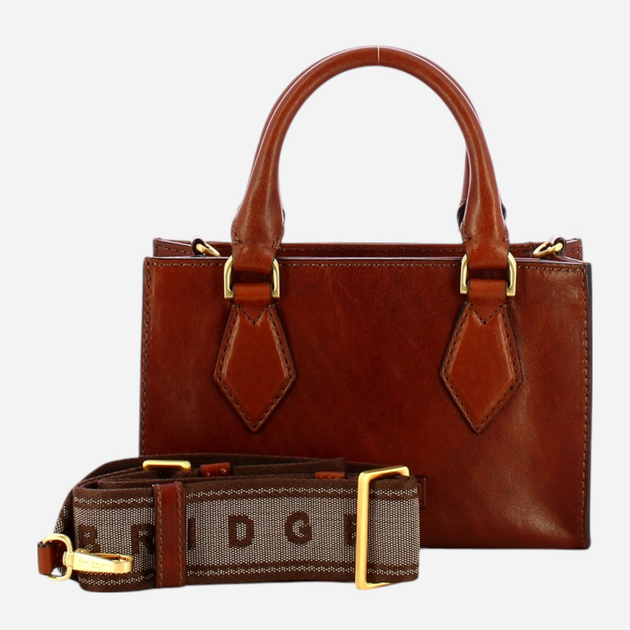 Torebka crossbody damska ze skóry naturalnej mała The Bridge Ida 04100501 14 Brązowa (800070346551) - obraz 4