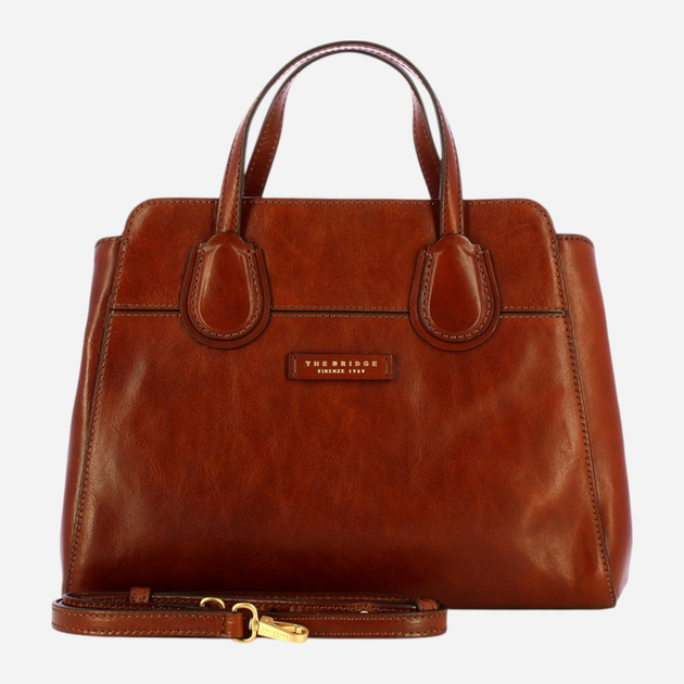 Torebka crossbody damska ze skóry naturalnej The Bridge Elettra 04155401 14 Brązowa (800070347026) - obraz 4