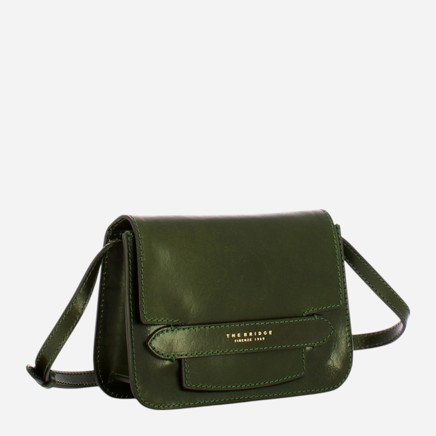 Torebka crossbody damska ze skóry naturalnej mała The Bridge Lucrezia 04192001 I2 Zielona (800070324756) - obraz 2
