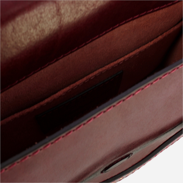 Torebka crossbody damska ze skóry naturalnej mała The Bridge Lucrezia 04192001 YF Bordowa (800070346561) - obraz 4