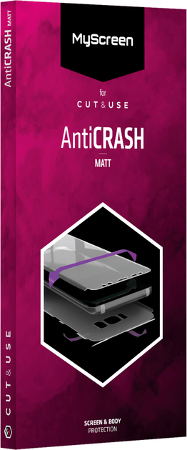 Folia ochronna MyScreen CUT&USE foil ANTI CRASH MATT DRY 4.0 do smartfonu 6.5" 10 szt.  (M CU FOL 6.5 AC MATT DRY 4.0) - obraz 1