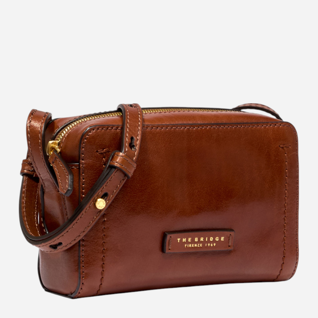 Torebka crossbody damska ze skóry naturalnej mała The Bridge Fiona 04200401 14 Brązowa (800070346989) - obraz 2