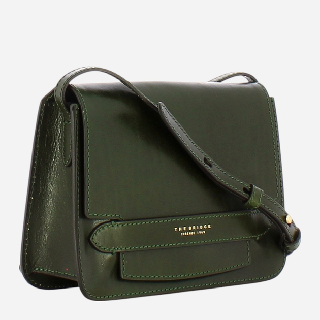 Torebka crossbody damska ze skóry naturalnej mała The Bridge Lucrezia 04193001 I2 Zielona (800070281487) - obraz 3