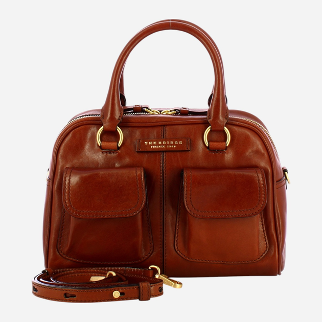 Torebka crossbody damska ze skóry naturalnej The Bridge Flora 04245401 14 Brązowa (800070327583) - obraz 3