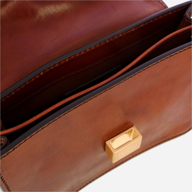 Torebka crossbody damska ze skóry naturalnej mała The Bridge Beatrice 04461001 14 Brązowa (800070347002) - obraz 4
