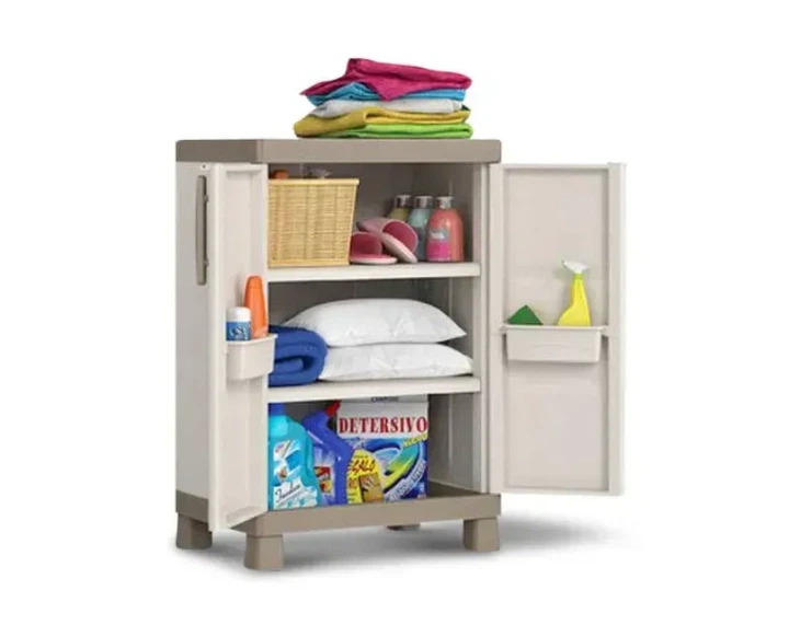 Шафа Keter Kis Excellence Low Cabinet бежева низька пластикова багатофункціональна (241048) - Фото 2 Шафа Keter Kis Excellence Low Cabinet бежева низька пластикова багатофункціональна (241048) - изображение 2