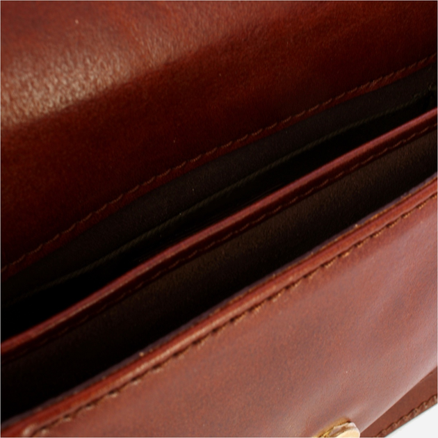 Torebka crossbody damska ze skóry naturalnej mała The Bridge Stodo 04543501 14 Brązowa (800070346584) - obraz 4