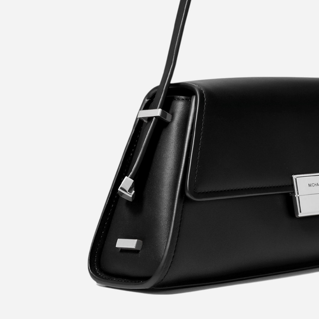 Torebka bagietka damska ze skóry naturalnej Michael Kors Ludlow 30F4SLNL2L 001 Czarna (800070345244) - obraz 4