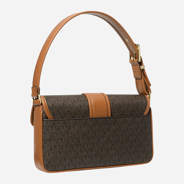 Сумка багет жіноча зі штучної шкіри середня Michael Kors Colby 30S5GBAL2V 252 Коричнева (800070345252) - зображення 3