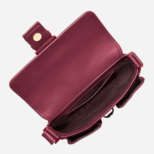 Сумка багет жіноча з натуральної шкіри середня Michael Kors Colby 30T5TBAL2L 691 Бордова (800070345255) - зображення 3