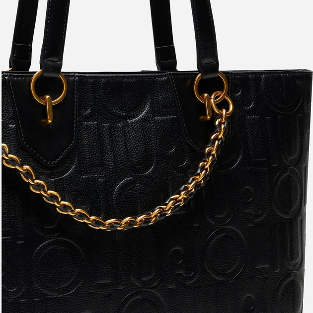 Torebka shopper z łańcuszkiem Liu Jo AA5197E0538 22222 Czarna (800070348848) - obraz 4