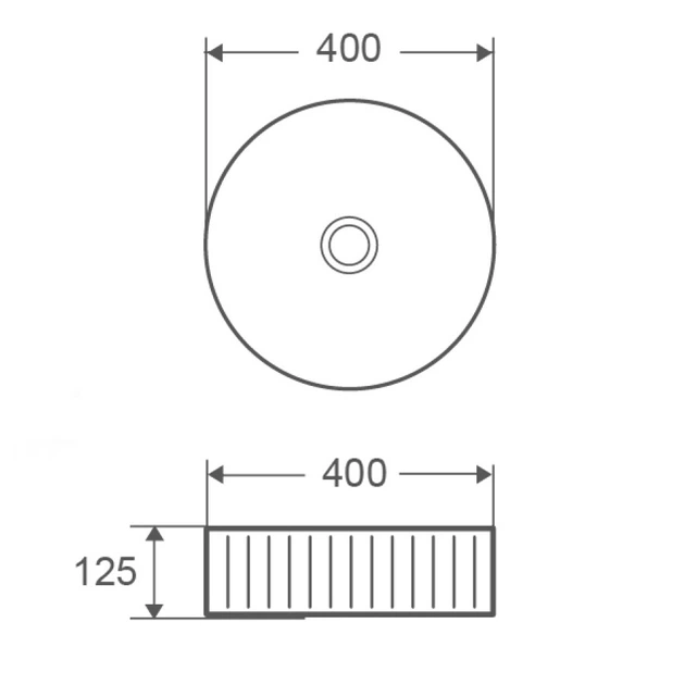 Умывальник накладной керамический 400x400x125 мм MIXXUS PREMIUM Wave MP6491 - изображение 3
